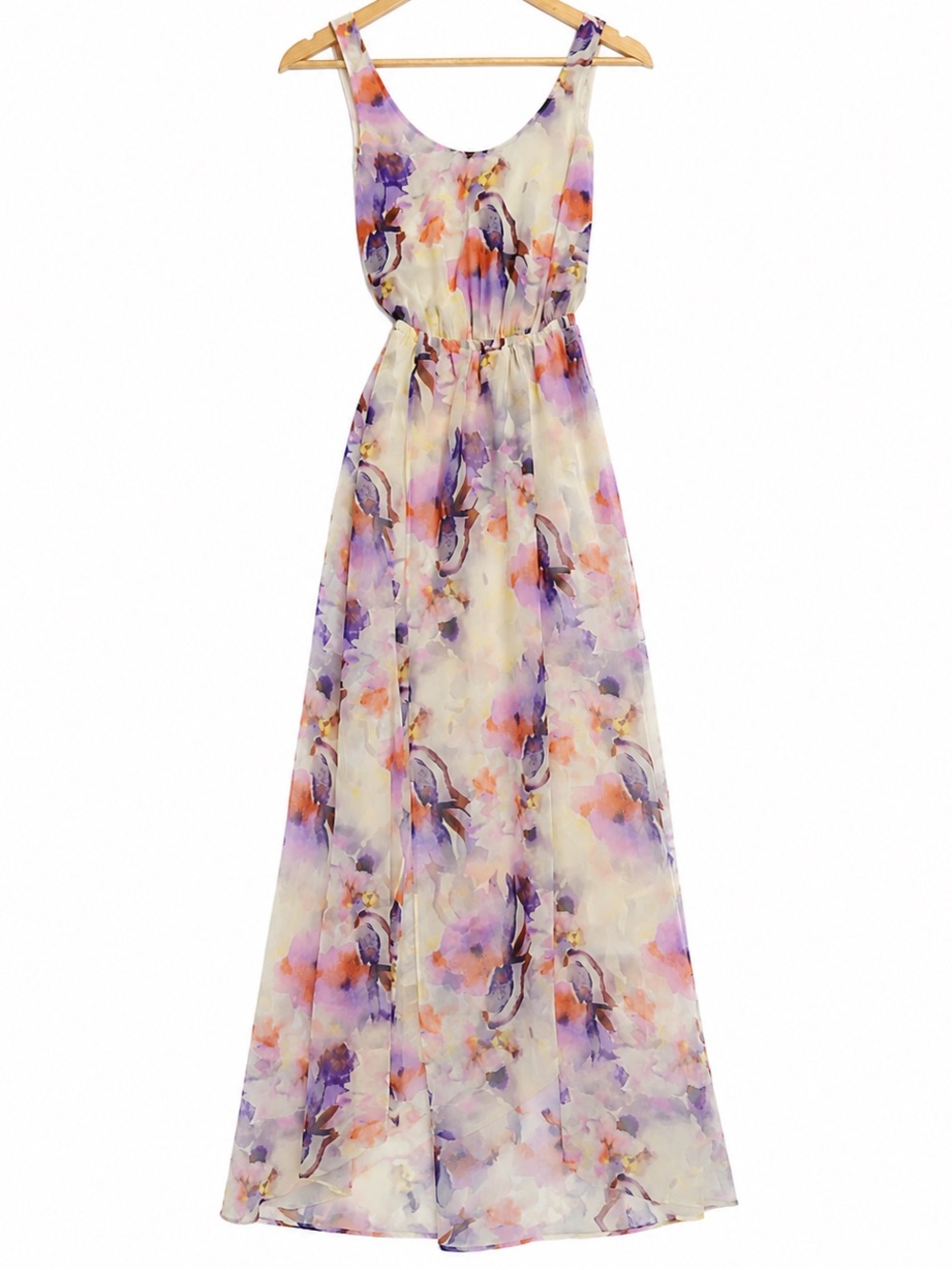 Show Me Your Mumu Floral Maxi Dress Boho Wedding Guest Flowy Watercolor NWT M - Picture 2 of 9